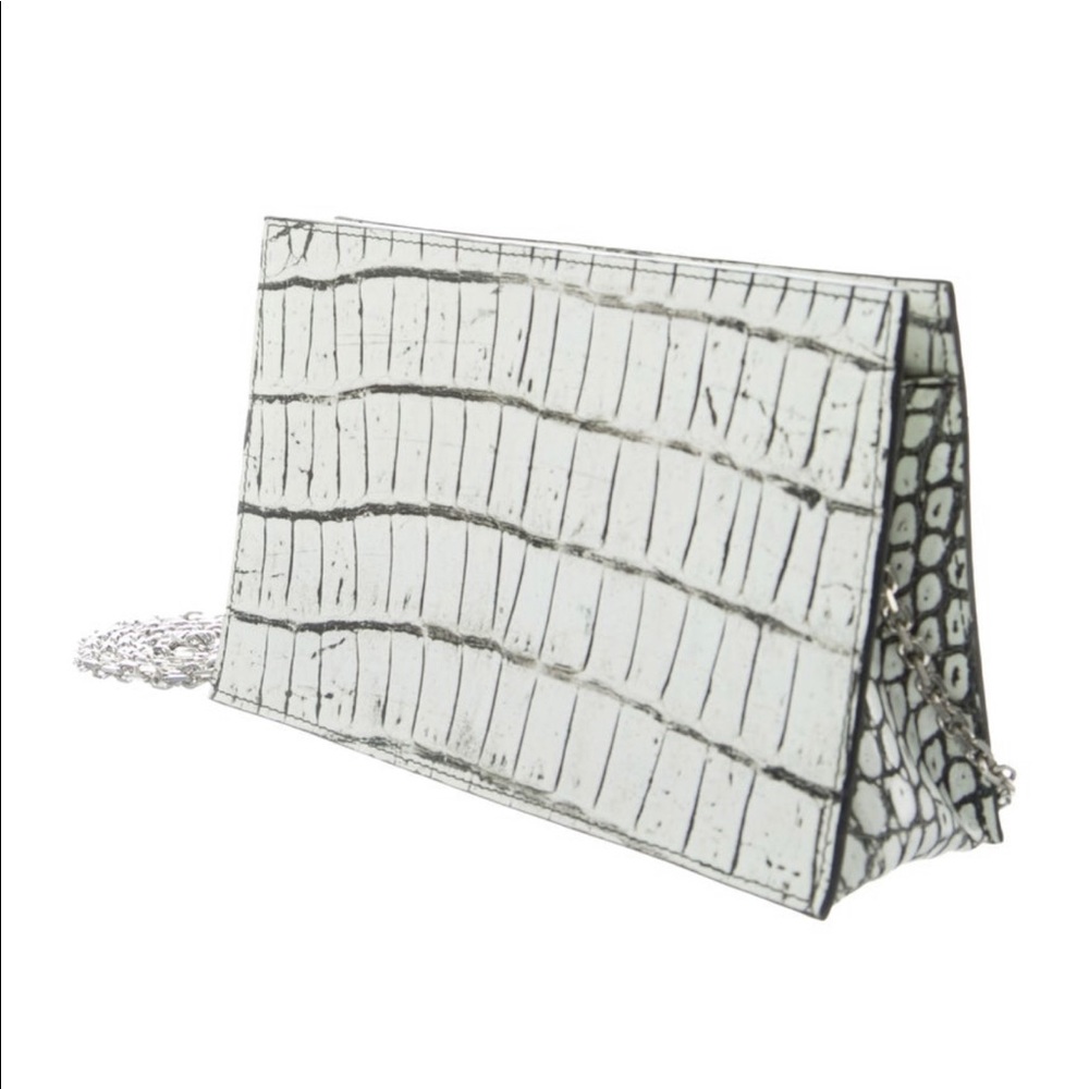 Alligator Skin Black Label Calvin Klein Collection Crossbody - Picture 2 of 5